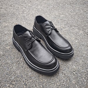 Zapatos de Vestir de Cuero con Punta Redonda para Hombre 2026, de Piel de Vacuno Dividida, con Cordones, Negros, Formales, Planos, Casuales de Negocios, para Uso Diario - Product Image 4