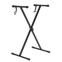 Support de clavier en X à simple brancard avec réglage de la hauteur sur 5 niveaux, pupitre de musique portable, pour synthétiseurs et claviers
