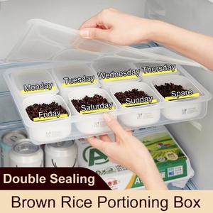 New Kitchen Sealed Portable <b>Container</b> Snack Storage Snacks Transparent Divider Vegetable Tray Box - Product Image 2
