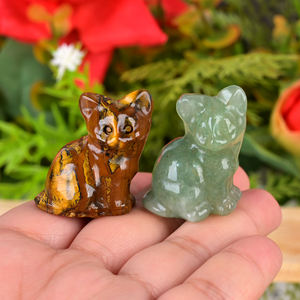 अनुकूलित प्राकृतिक क्रिस्टल मिनी नक्काशी शिल्प रत्न शिल्प रत्न 30 मिमी जानवर - Product Image 3