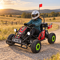 Kart électrique monoplace haute performance avec transmission par chaîne, pneus tout-terrain, capacité de charge de 150 kg, vitesse maximale de 40 km/h