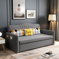 Sofá Cama de Alta Calidad con Sillón, Sofá Convertible de Tres Plazas