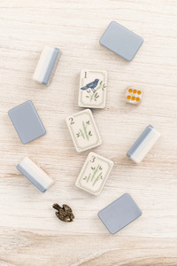 Exquisito Juego de Fichas de Mahjong Americanas Hampton Azules Talladas, 160 Piezas Completas, Ecológicas, para <span class=keywords><strong>Casino</strong></span>, Juego y Decoración de Mesa - Product Image 3