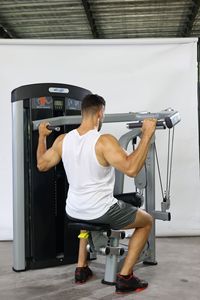 Appareil de musculation professionnel réglable à charges guidées, double fonctionnel, avec pile de poids de 80 kg, pour exercices dorsaux, pectoraux, triceps majeurs et mineurs - Product Image 3