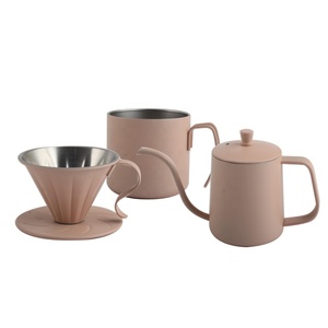 Durable Pink Color Thickened Stainless Steel 304 Pour Over Coffee <b>Maker</b> Set - Product Image 1
