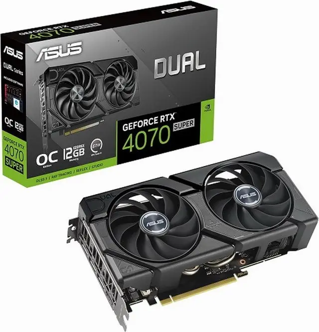 Dual RTX 4070 супер 12 г GPU с GDDR6X настольная игровая видеокарта 8 ГБ памяти PCI интерфейс Вентилятор Кулер