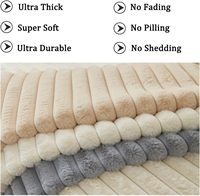 Fundas de Sofá Antideslizantes de Felpa Suave y Acogedora con Rayas Divertidas para Sofá Seccional de 90x160cm (Para Niños y Perros)