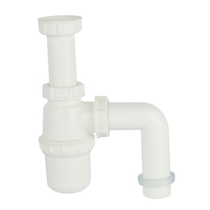 Phòng tắm bồn rửa nhà bếp lưu vực Trắng nhựa <span class=keywords><strong>drainer</strong></span> với lọc rửa lưu vực chất thải & chai bẫy P-trap để tường - Product Image 1