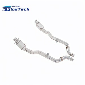 Tuyau de descente en acier inoxydable à haut débit avec bouclier thermique pour Jaguar F-Type 3.0T V6 suralimenté – Échappement de performance à fixation directe - Product Image 5