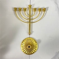 Candélabre en métal doré antique à 7/9 branches, élégant porte-bougie, support pour bougies coniques, pour la décoration de table à la maison ou à l'hôtel