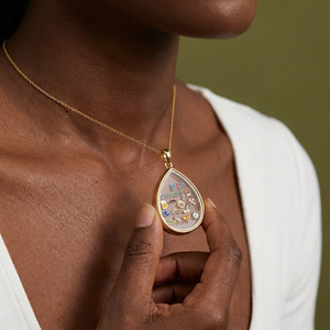 Nuevo Kit DIY de Collar de Cristal Abierto y Cerrado, Diseño Hueco con Función de Apertura, Joyería de Cobre Colorida para el Día del Padre - Product Image 2