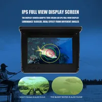 Pantalla de 4.3 Pulgadas para Buscador de Peces con Cámara Subacuática Ultra HD, Cámara con Gancho de Anclaje, Visión Nocturna, Sensor de Temperatura y Profundidad