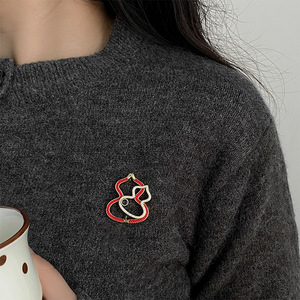 Nueva moda de gama alta estilo chino Ruyi broche exquisita calabaza roja con piedra de circón calabaza antiluz diseño de cuerda roja - Product Image 4