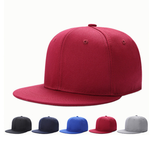 Casquette de baseball en coton à 6 panneaux, couleur unie, style hip-hop, à visière plate, pour hommes et femmes, avec logo brodé personnalisé et imprimé, à prix abordable - Product Image 1