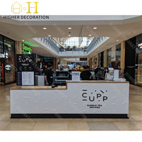 Kiosque moderne et créatif pour centre commercial, comptoir de bar pour café, vitrine de présentation pour centre commercial, vitrine pour magasin de crème glacée, kiosque alimentaire