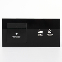 Interrupteur tactile intelligent MF Card DND à double connexion en verre trempé noir de conception d'usine la plus récente