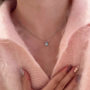 Collar de Plata de Ley S925 con Diseño de Cuchara y Tenedor para Mujer, Versión Coreana, Diseño Creativo y Personalizado, con Circonita Completa, Colgante de Moda - Product Image 2