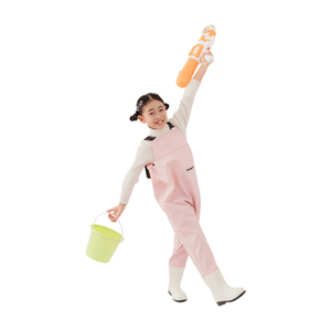 Cuissardes de pêche et de sport en PVC imperméables avec poche zippée pour jeunes, enfants, filles, idéales pour la navigation, la plage, la randonnée aquatique et les ruisseaux. - Product Image 2