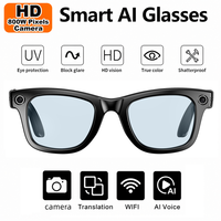 Lunettes intelligentes avec caméra anti-vibration 8MP et enregistrement vidéo, reconnaissance intelligente, traduction IA en temps réel, enregistrement vocal