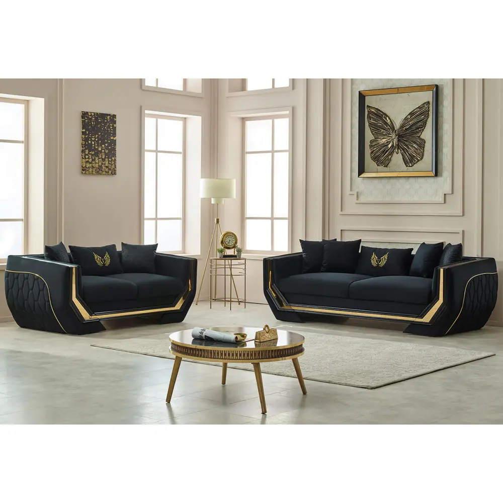 2023 più recente nuovo design divano stile moderno America 3 2 1 decorazione in metallo di lusso divano da soggiorno