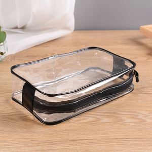 Custom Small PVC <b>Transparent</b> Storage <b>Bag</b> Clear <b>Makeup</b> Tote Kit with Plastic Zipper for Cosmetic & Jewelry Items - Product Image 3