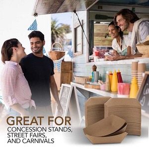 Plateau de pâtes en papier kraft, emballage en carton bon marché, plateau à usage unique <span class=keywords><strong>pour</strong></span> barbecue, <span class=keywords><strong>pour</strong></span> les aliments, étanche à l'<span class=keywords><strong>eau</strong></span> - Product Image 5