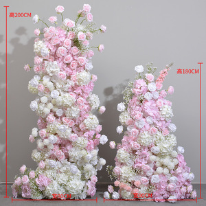 High Quality Wedding Flower Art Wedding Decoration Simulation Floral Arch Background Wall Artificial Flowers Floral Arch