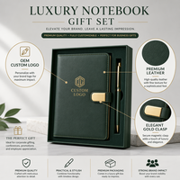 Ensemble de carnet en cuir/PU A5 avec logo personnalisé, gourde isotherme, batterie externe 10000 mAh, cadeau marketing professionnel