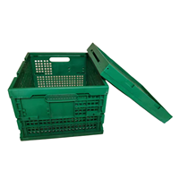 QS réutilisable vierge Pp empilable stockage pliant pliable en plastique pliable caisse de légumes pour l'Agriculture Fruits