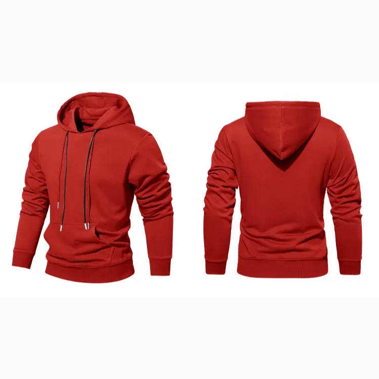 100 Blank Polyester One Piece Red Hoodie Sweat White Unisex 100% Cotton 3d Puff Print Hoodies
