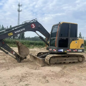 รถขุดมือสอง Volvo EC80 ปี 2022 ขนาด 8 ตัน เครื่องจักรก่อสร้าง ปั๊มไฮดรอลิก Kawasaki แบริ่งเครื่องยนต์ ได้รับการรับรองมาตรฐาน CE EPA - Product Image 1