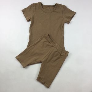 Conjunto de Ropa de Verano para Bebés, Niños y Niñas, Pijama de Manga Corta, Camiseta de Algodón de Manga Corta + Pantalones Cortos, Estilo Ajustado - Product Image 4