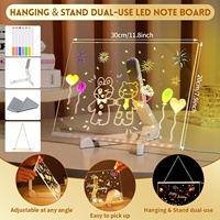Nouveauté Stylo 3d créatif réinscriptible Cadeau vierge Veilleuse LED DIY avec babillard acrylique Décoration lumineuse de nouveau style