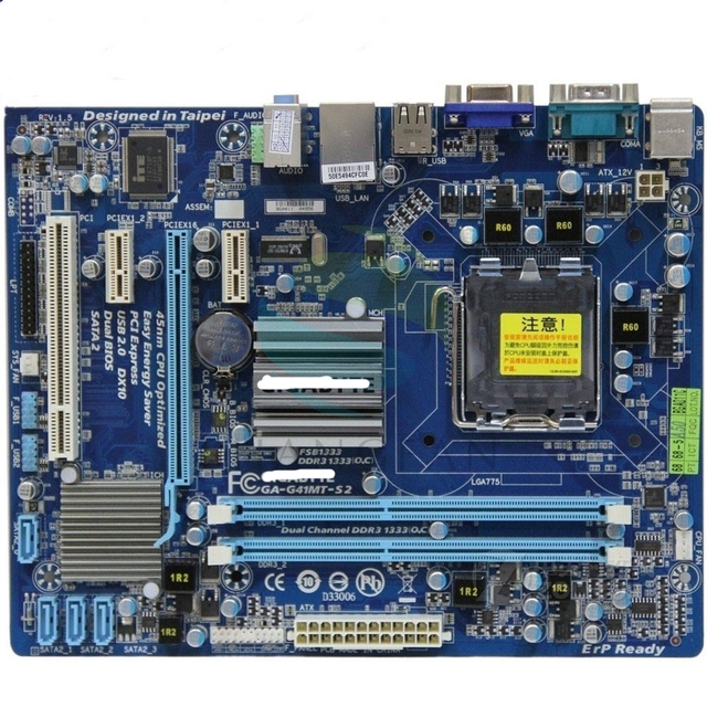 Original Motherboard for Gigabyte GA-G41MT-S2 LGA 775 DDR3 Board G41MT-S2 Fully Integrated G41 Desktop Motherboard