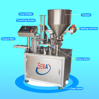 Machine automatique à sceller les gobelets d'eau pour gelée de yaourt machine à sceller les gobelets en film plastique