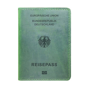 Porte-<span class=keywords><strong>passeport</strong></span> <span class=keywords><strong>allemand</strong></span> Yamo Fashion en cuir véritable, portefeuille de voyage sans fermeture - Product Image 6