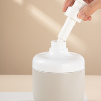 Premium PE 550ml Scrub Jar Shampooing Conditionneur Lotion Bouteille de shampooing à large bouche avec pompe et couvercle