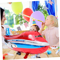 10 pièces/ensemble nouveau ballon de feuille d'avion en aluminium métallique de décoration de fête de forme personnalisée gonflable