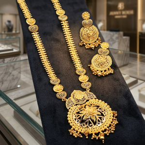 Wholesale 14K 18K 24K Micro Gold Filled Forming <b>Long</b> <b>Necklaces</b>, Fashion Jewelry Set, Brass Gold Plated Floral Design Jewelry Set - Product Image 5