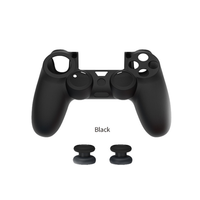 Étui en silicone pour contrôleur de jeu de haute qualité pour contrôleur PS4 étui en caoutchouc souple avec joystick poignées de pouce coque de couverture