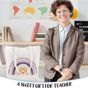 Bolsa de Lona Personalizable para Mujer, Asa de Tela No Tejida, Cierre Personalizado, PVC Mediano, Regalos para Maestras, Día de San Valentín, Navidad, Fin de Semana - Product Image 4