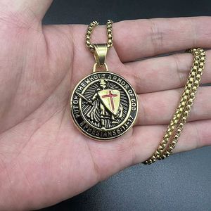 Western <strong>Vampire</strong> Armor of God necklaces <strong>Knights</strong> Templar iron men necklace cross pendant - Product Image 5