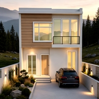 Maison modulaire résidentielle moderne et luxueuse, maison préfabriquée de luxe urbaine, maison modulaire luxueuse à deux étages