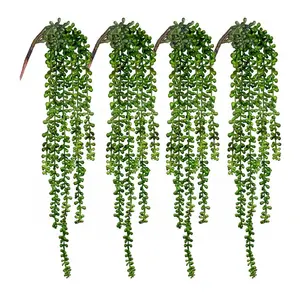 Faux Artificial Plastic Hanging Succulents Plants String of Pearls for Wall Home Garden Decoration