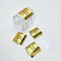 Étiquettes autocollantes personnalisées de luxe miniatures en or estampé électroformé, étanches, pour bougies, cadres photo, artisanat