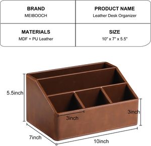 <span class=keywords><strong>Organisateur</strong></span> de <span class=keywords><strong>bureau</strong></span> en cuir PU Support de télécommande de luxe Caddy de table de chevet <span class=keywords><strong>Organisateur</strong></span> de table de chevet - Product Image 2