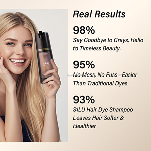 Shampoo colorant doré SILU, coloration naturelle semi-permanente, produit de coloration personnel, vegan, sans ammoniaque, shampooing colorant pour <span class=keywords><strong>cheveux</strong></span> gris - Product Image 3