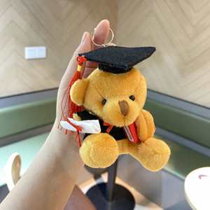 12cm Doctor Bear Plush Keychain Soft PP Cotton Cartoon <b>Doll</b> Children's Bag Pendant <b>Accessory</b> for Girls - Product Image 6