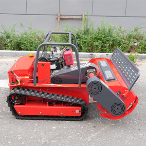New Arrival Mini Farm Flail Lawn Mower 800mm 1000mm 1200mm RC Home <b>Robotic</b> Diesel Power Crawler Lawn Mower for Grass Cutting - Product Image 3