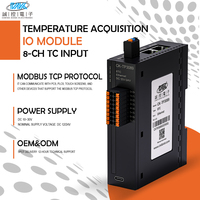 Módulo de Temperatura de 8 Canales con Termopar, Registrador de Datos, Ethernet Modbus TCP, Módulo IO para Riel DIN, en Stock